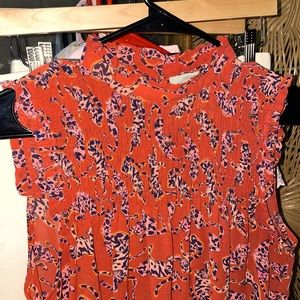 MAEVE ANTHROPOLOGIE TOP CAT PRINT